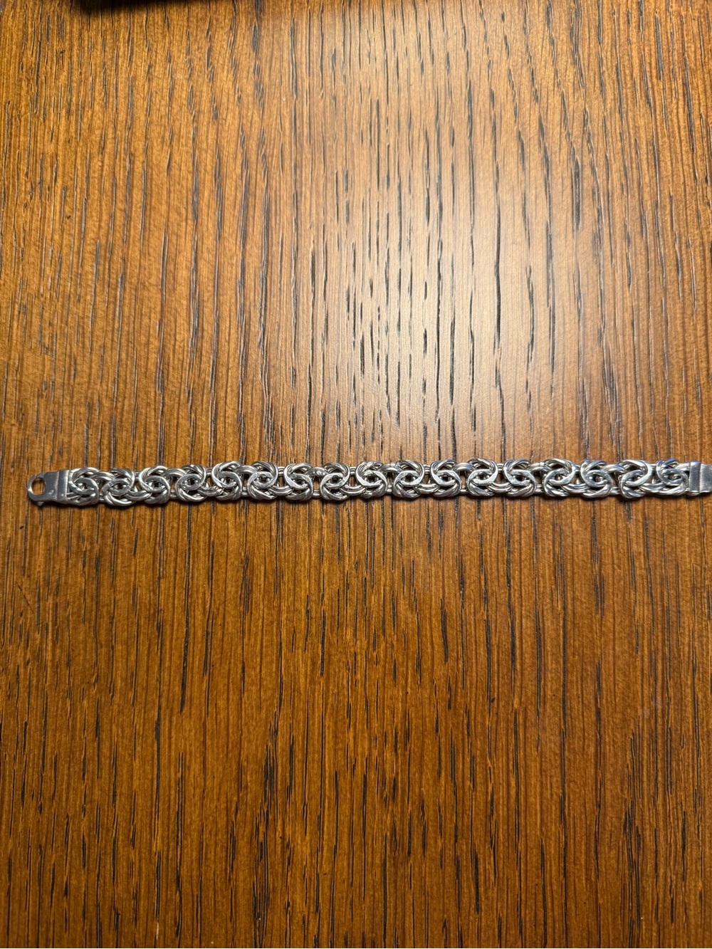 Men's 925 Silver Byzantine Chainmail Bracelet -